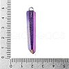 Electroplated Natural Quartz Pendants G-P315-B01-01P-3