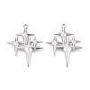 304 Stainless Steel Pendants STAS-T065-05P-1