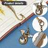 Gorgecraft 3Pcs 2 Style Pterosaur with Feather Luminous Zinc Alloy Bookmarks AJEW-GF0003-79-4