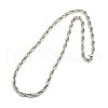 Tarnish Resistant Fashionable 304 Stainless Steel Rope Chain Necklaces STAS-A028-N056P-1