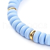 Butterfly Alloy Enamel Charm Bracelet for Teen Girl Women BJEW-JB06917-8