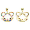 Brass Micro Pave Cubic Zirconia Pendants KK-N227-125-1