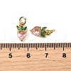 Brass Micro Pave Cubic Zirconia Charms ZIRC-H119-06G-02-3