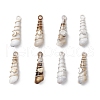 8Pcs Copper & Acrylic & Plastic Pendants PALLOY-JF03887-1