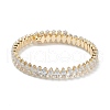 Brass Micro Pave Clear Cubic Zirconia Bangles BJEW-A116-04G-B-1
