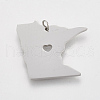 Tarnish Resistant 201 Stainless Steel Pendants STAS-T038-65-1