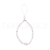 Natural Rose Quartz Mobile Straps HJEW-JM03413-02-2