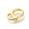 Rack Plating Oval Brass Spring Gate Rings KK-Z086-53G-05-2