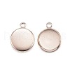 Ion Plating(IP) 304 Stainless Steel Pendant Cabochon Settings STAS-G127-13-10mm-RG-1