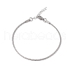 Non-Tarnish 304 Stainless Steel Bone Rope Chain Bracelet for Women BJEW-I311-01A-P-1
