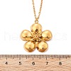 304 Stainless Steel Flower Pendant Necklaces for Women NJEW-D319-01G-5
