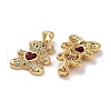 Brass Micro Pave Cubic Zirconia Pendants KK-K258-24H-G-RS-2