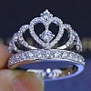 Fashionable Alloy Rhinestone Finger Rings FS-WG5016E-01-1