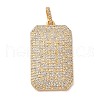 Brass Micro Pave Cubic Zirconia Pendants KK-U076-03G-01-1