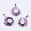 Natural Amethyst Pendants X-G-F546-A03-1