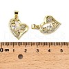 Brass Micro Pave Cubic Zirconia Pendants KK-M324-02A-G-3