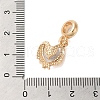 Rack Plating Alloy Crystal Rhinestone European Dangle Charms PALLOY-S189-36G-3
