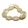 Natural Fossil Coral Beads Strands G-F477-07-44x34mm-7