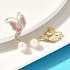 Mother's Day Jewellery Natural Pearl Dangle Ear Studs EJEW-L099-11G-2