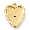 Brass Micro Pave Cubic Zirconia Charms ZIRC-I054-14G-4