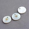 Freshwater Shell Pendants SSHEL-S249-W-2