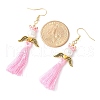 Angel 304 Stainless Steel Dangle Earrings EJEW-MZ00409-03-4