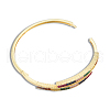 Colorful Cubic Zirconia Hinged Bangle BJEW-N014-008-5