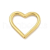 Heart Rack Plating Brass Pendants KK-C074-14G-1