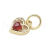 Brass Micro Pave Cubic Zirconia Pendants KK-D364-10G-2