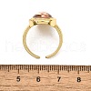 Jesus & Virgin Mary Theme Brass Micro Pave Clear Cubic Zirconia Cuff Rings for Women KK-D343-15G-4