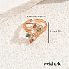 Brass Micro Pave Cubic Zirconia Finger Rings for Women JL0610-2-5
