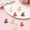8Pcs 4 Colors Alloy Enamel Pendants ENAM-FS0001-63-8