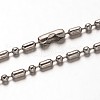Non-Tarnish 304 Stainless Steel Ball Chains Necklaces NJEW-O066-21-1