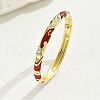 Fashionable Casual Retro Alloy Rhinestone Bangles with Enamel for Women QT6970-4-1