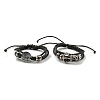 PU Imitation Leather Braided Cord Bracelets BJEW-P329-01AS-1