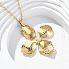 304 Stainless Steel Flower Pendant Necklaces NJEW-H059-30A-G-1