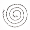 Non-Tarnish 304 Stainless Steel Cable Chain Necklace NJEW-S420-007C-P-3