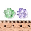 Gradient Color Baking Paint Transparent Glass Beads X-DGLA-N005-10-3