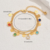 Brass Curb Chain Multi-strand Bracelets EC2222-5