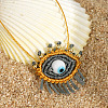 Woven Cord Glass Eye Pendant Women's Necklaces EY5817-2