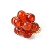 4Pcs 4 Colors Handmade Natural Dyed Quartz Crystal & Carnelian & Green Aventurine & Amethyst Cluster Pendants PALLOY-TA00195-5