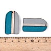 Transparent Resin & Wood Pendants RESI-T057-53A-3