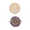 Natural Amethyst Connector Charms PALLOY-JF01644-4