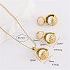 Stainless Steel Pendant Necklaces & Hoop Earrings Sets JT6190-3-5