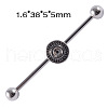 304 Stainless Steel Long Barbell Cartilage Earrings FS-WGA4435-16-2