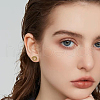 FIBLOOM 10Pcs 5 Colors Stainless Steel Cuff Earrings EJEW-FI0003-32-6