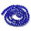 Transparent Electroplate Glass Beads Strands EGLA-A039-T4mm-A06-2
