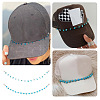 2Pcs 2 Styles Natural & Synthetic Turquoise Link Baseball Cap Chain AJEW-TAC00031-6