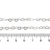 Brass Heart Link Chain Necklaces NJEW-A042-10P-5