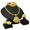 Fan Alloy Pendant Necklaces & Stud Earrings & Rings & Bangles Sets FS-WG5D99A-02-1